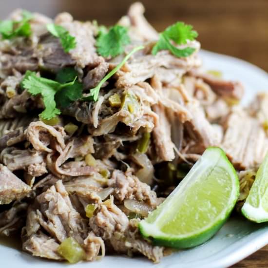 Crockpot Green Chile Pork Carnitas