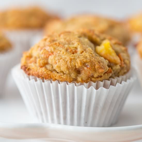 paleo peach ginger muffins