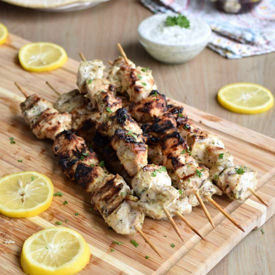 Grilled Greek Chicken Kabobs