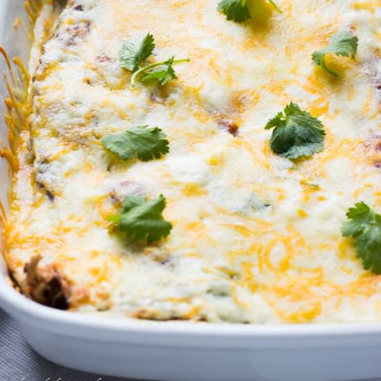 Creamy White Chicken Enchiladas