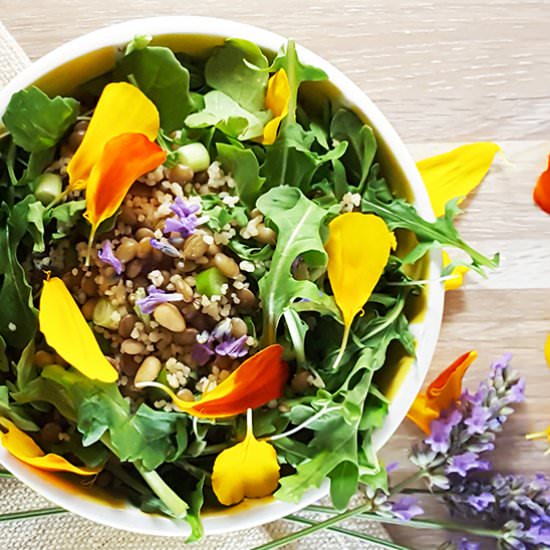 Salad with Lemon & Lavender