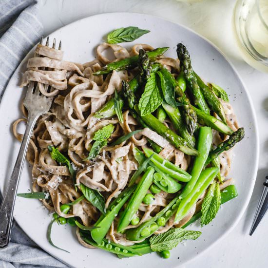 Almond Milk Fettuccine Alfredo