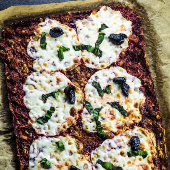 Beet Cauliflower Crust Pizza