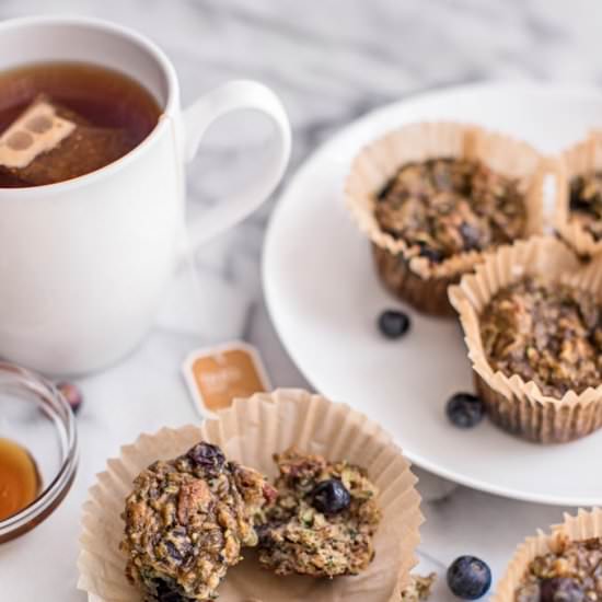 Blueberry + Bacon Zucchini Muffins