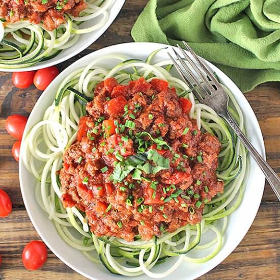 Paleo Whole30 Spaghetti Meat Sauce