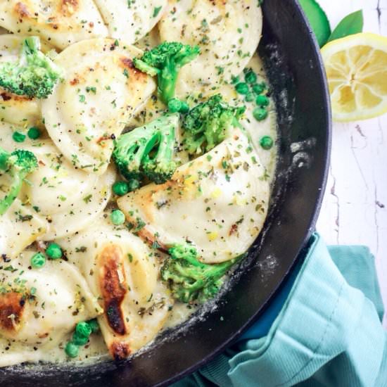 pierogi creamy lemon skillet