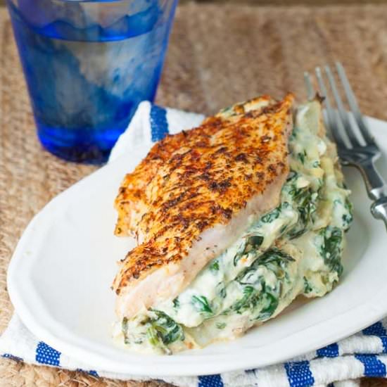 SPINACH ARTICHOKE STUFFED CHICKEN