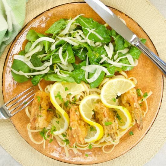 Spicy Shrimp Scampi with Linguine