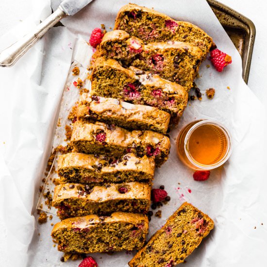 Chocolate Raspberry Pancake Bread
