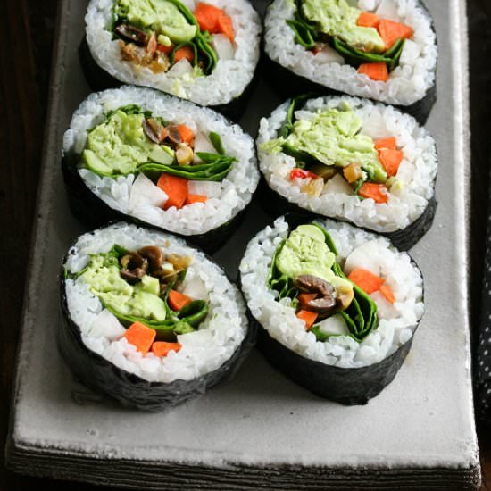 Edamame Veggie Sushi Roll