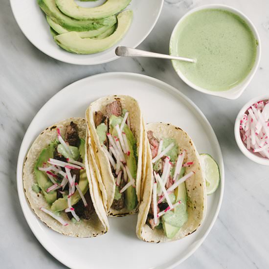 Carne Asada Skirt Steak Tacos