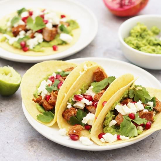 Lamb Tacos with Avocado and Feta