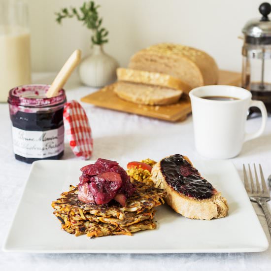 Potato Pancakes with Fruit Chutney