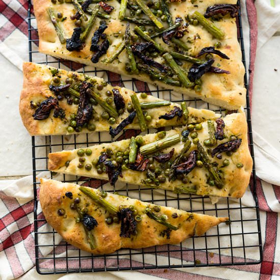 Spring Asparagus Herbed Focaccia