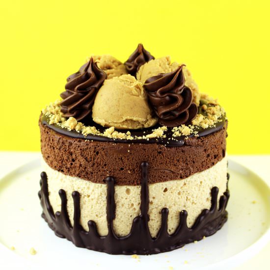 Vegan Peanut Butter Mousse Cake
