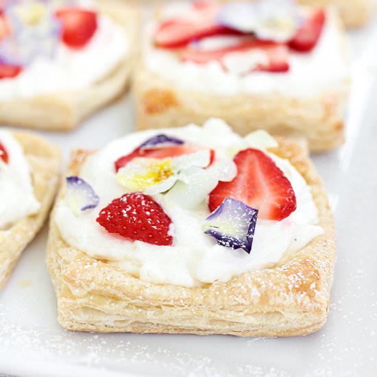 Floral Strawberry Tart