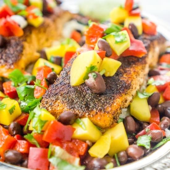 Blackened Salmon with Mango Relish