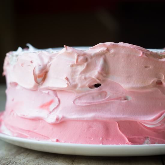 Strawberry Pineapple Ombre Cake