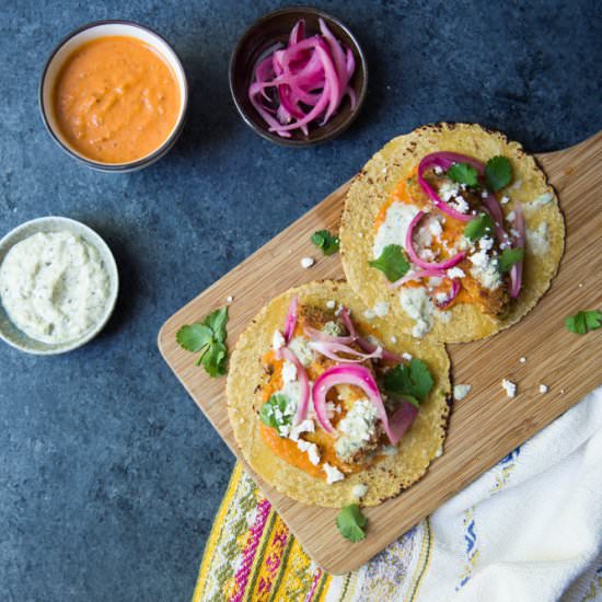 Fried Avocado Tacos