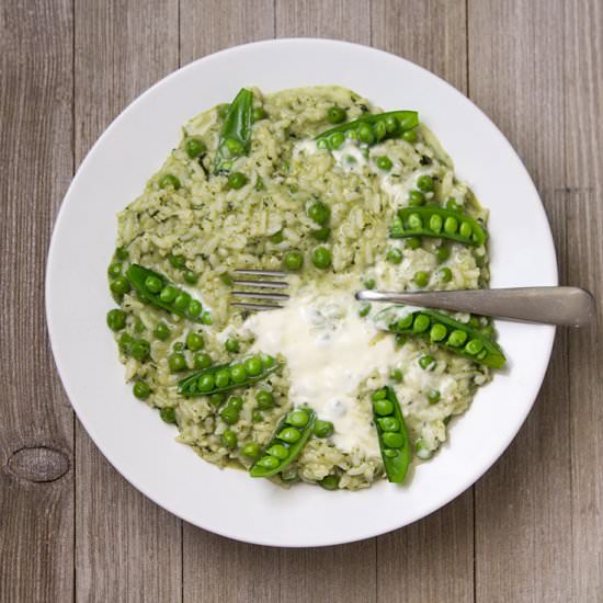 Spring Pea and Mint Risotto