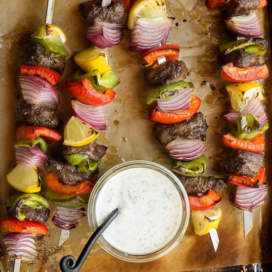 Moroccan Beef Kabobs