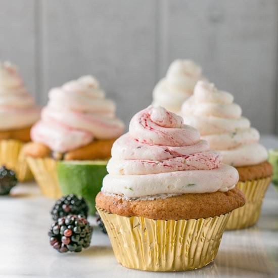 Blackberry Lime Cupcakes
