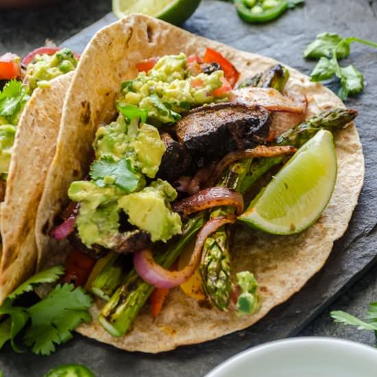 Portobello Asparagus Fajitas