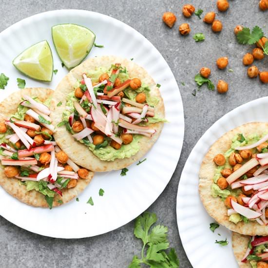 Chickpea and Avocado Tostadas