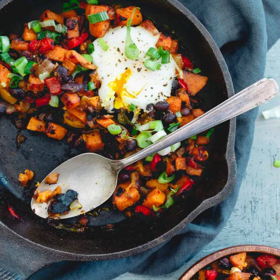 Harissa Sweet Potato Hash