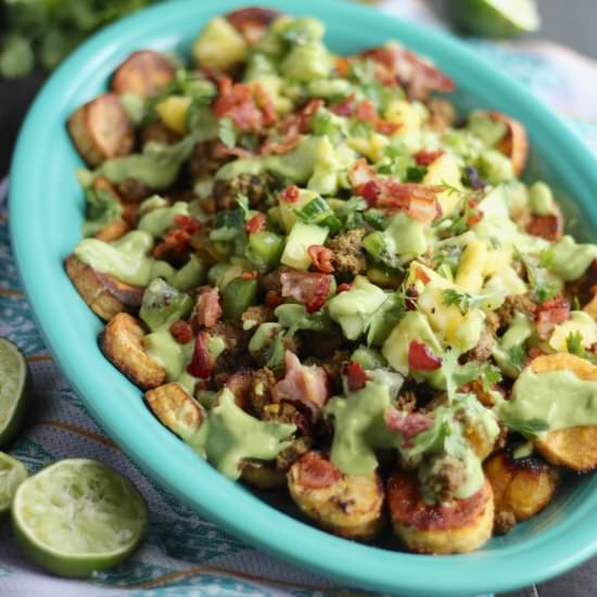 Loaded Tropical Plantain Nachos