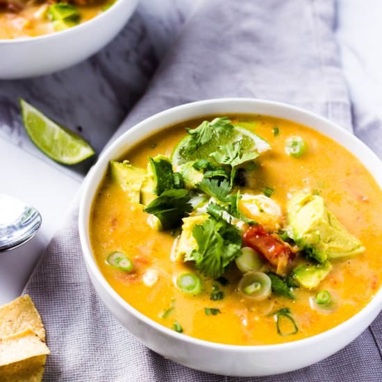 20 Minute Creamy Enchilada Soup