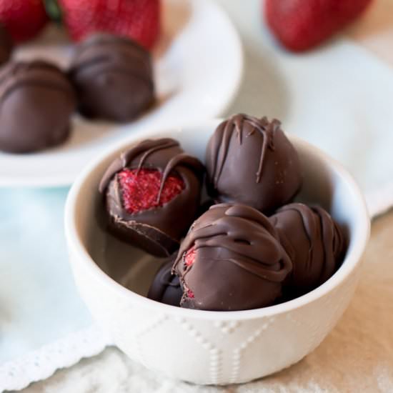 Strawberry Coconut Truffles