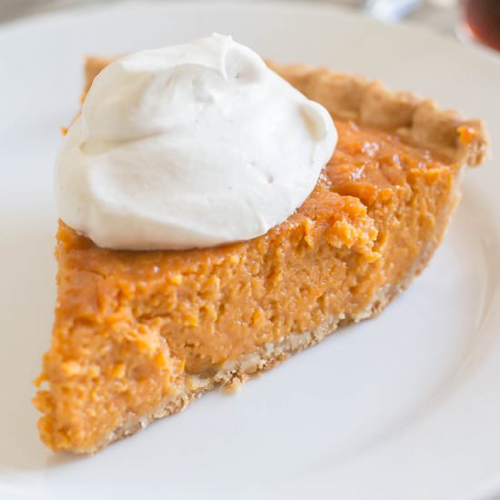 Sweet Potato Pie with Maple Whipped Cream