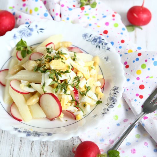 White Asparagus Salad with Radish