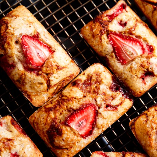 Strawberry Balsamic Financiers