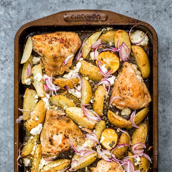 Greek sheet pan chicken