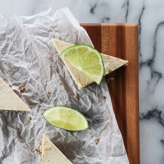 Raw Margarita Cheesecake Bars