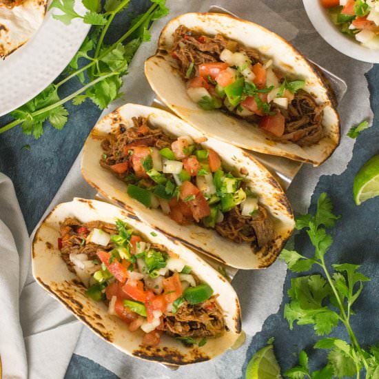 Cuban-Style Shredded Beef Tacos
