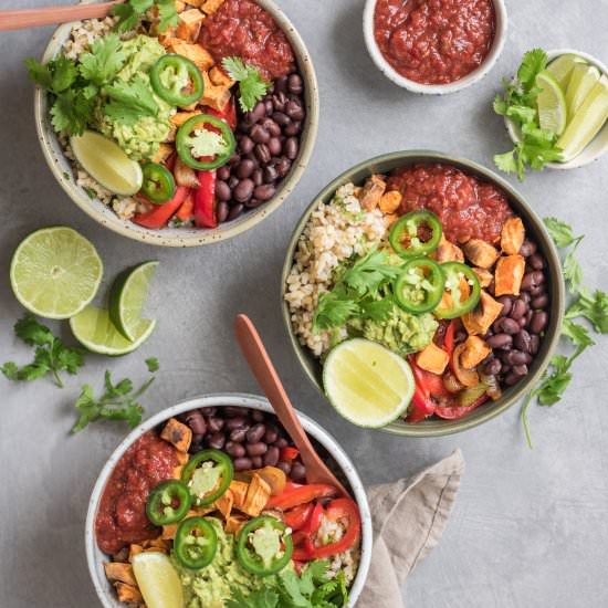 Chipotle style burrito bowls