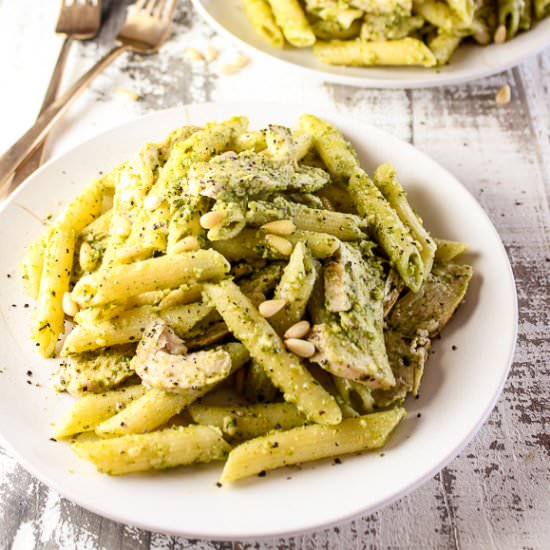 Grilled Chicken Pesto Pasta