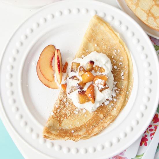 Mango Peach Crepes