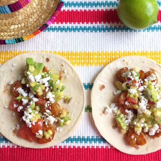 Honey Chipotle Shrimp Tacos