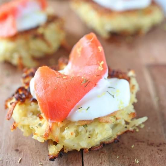 Potato Latkas with Smoked Salmon