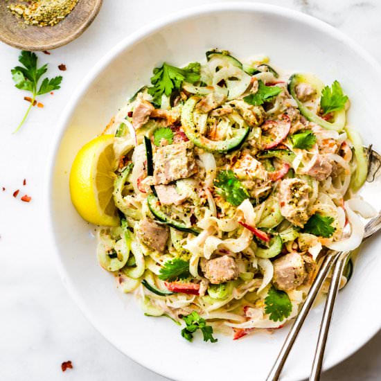 Tuna Spiralized Spring Salad