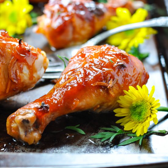 3-Ingredient Apricot Glazed Chicken