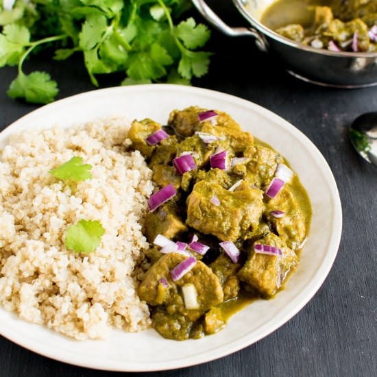 Vegan Seitan Cilantro Masala