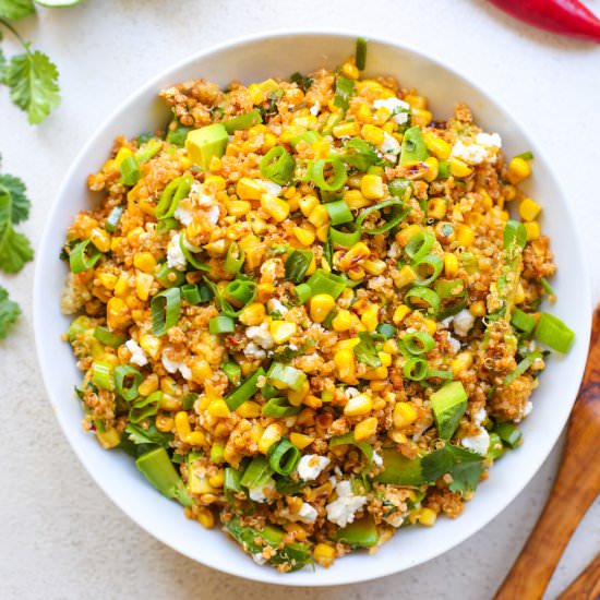Southwest Avocado Quinoa Corn Salad