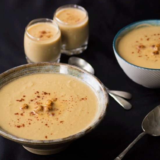 Spiced Cauliflower & Chickpea Soup