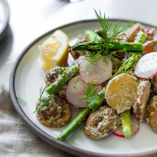 Spring Roast Potato Salad