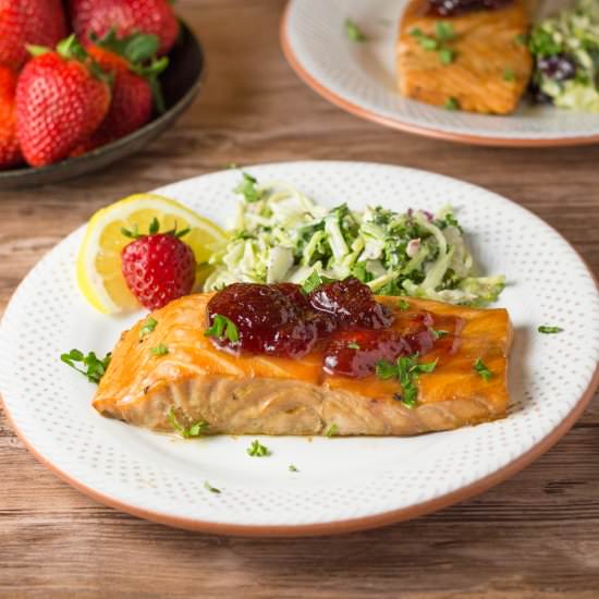 Baked Strawberry Salmon